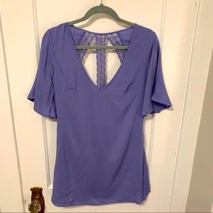 Toni Periwinkle Mini Dress with Cut Out Back